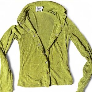Princess Polly Lime Green Button-Up Blouse